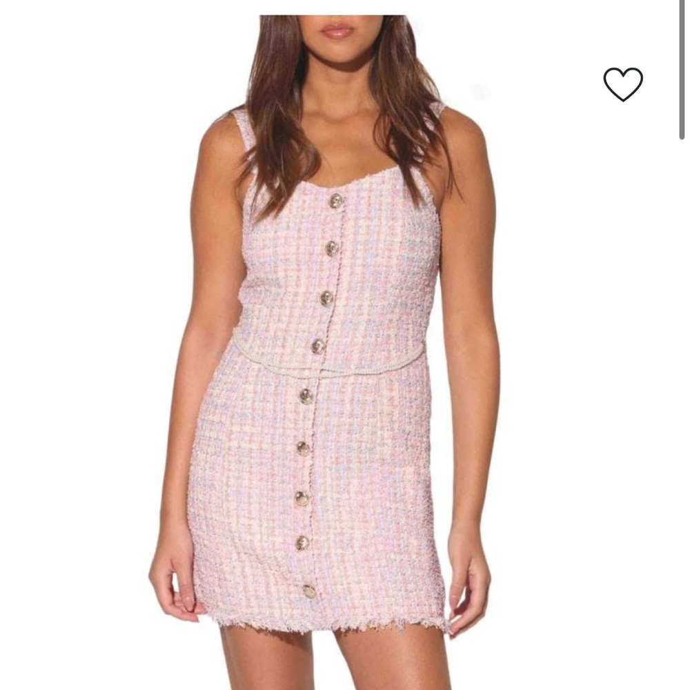 Walter Baker Charming Pink Metallic Dress